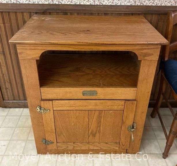 Oak 'Ice Box' Cabinet, 27"x18"x31"h