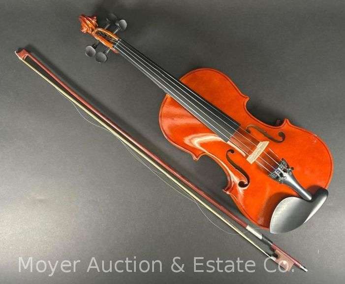 Violin, Unmarked, with Bow and Case, 23.5" Long image