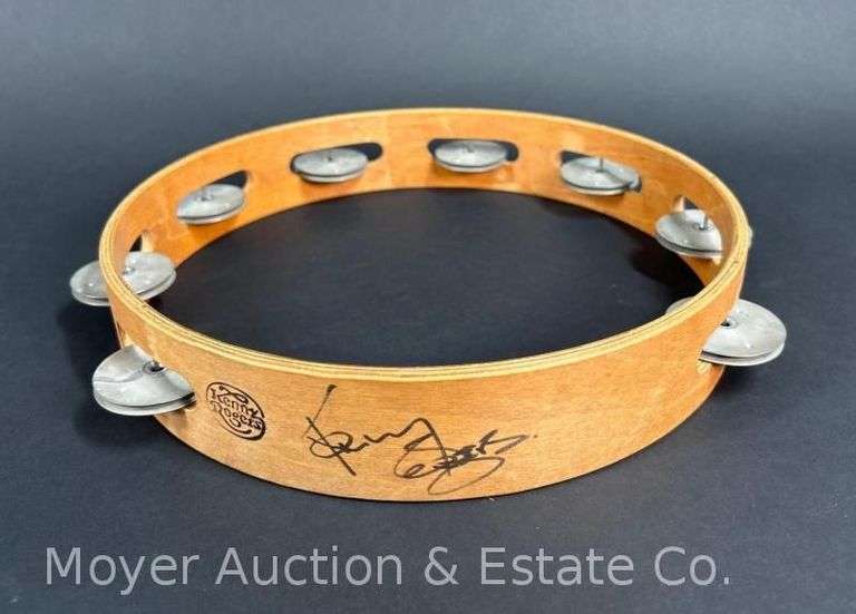 Kenny Rogers Tamborine, with Kenny Rogers Autograph, 10"w image