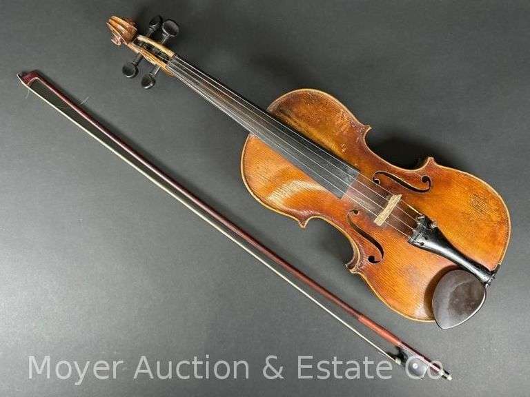 Antonius Stradivarius Cremonensis Violin, with Bow and Wood Case, 23.75" Overall Length image