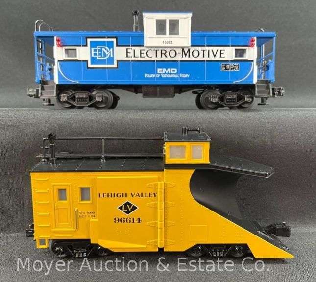 (2) MTH Freight Cars: Lehigh Valley Snowplow, No. 98244, and EMD Caboose, No. 91006 image