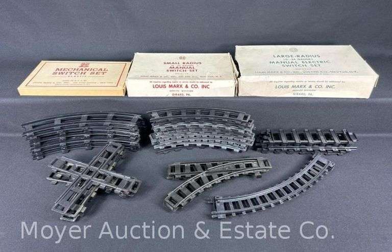 Group of Marx Plastic Train Track and Switches, 40 Pieces image