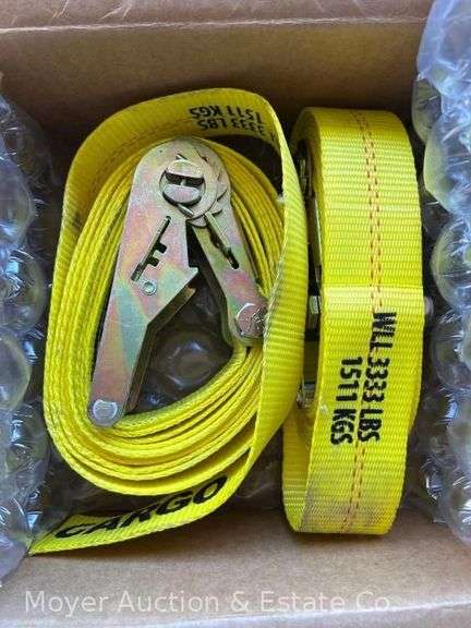 (2) New 3300lbs Ratchet Straps image