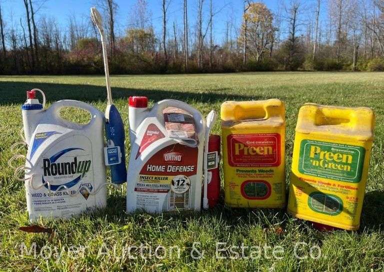 Round Up, Ortho Home Defense, and Preen, Most Appear Full image