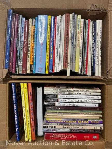 (2) Boxes of Railroad and Train Related Books image