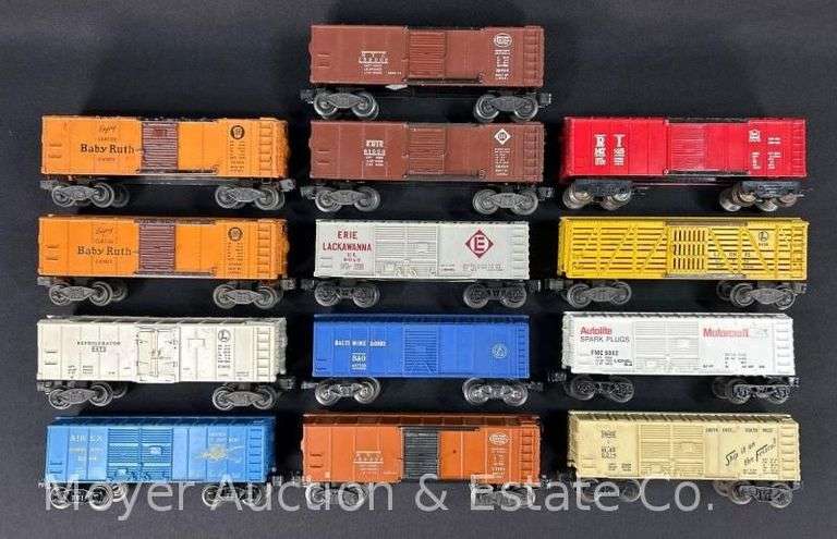 (13) Lionel Box Cars, Reefers and Stock Cars image