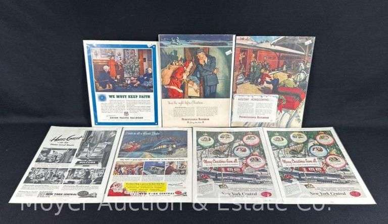 New York Central, Pennsylvania Railroad and Union Pacific Advertising Magazine Pages image