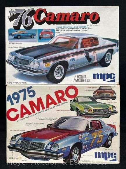 (2) MPC Plastic Model Kits, 1975 and 1976 Camaro image