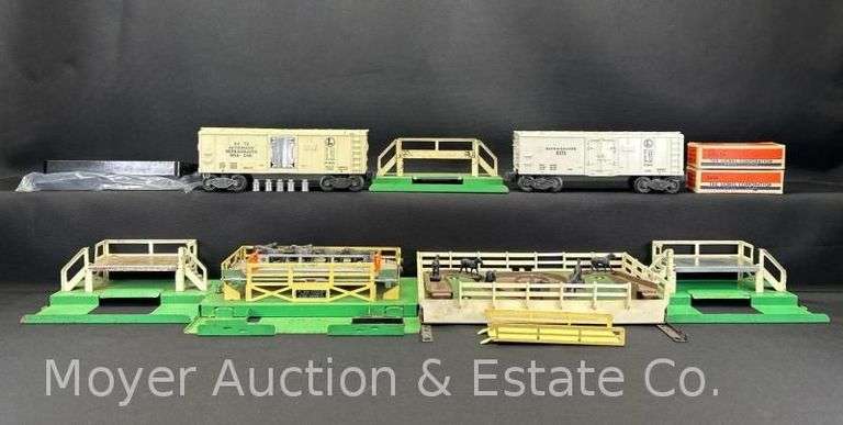 Group of Misc. Lionel Milk Cars, Platforms, Corrals, Etc. image