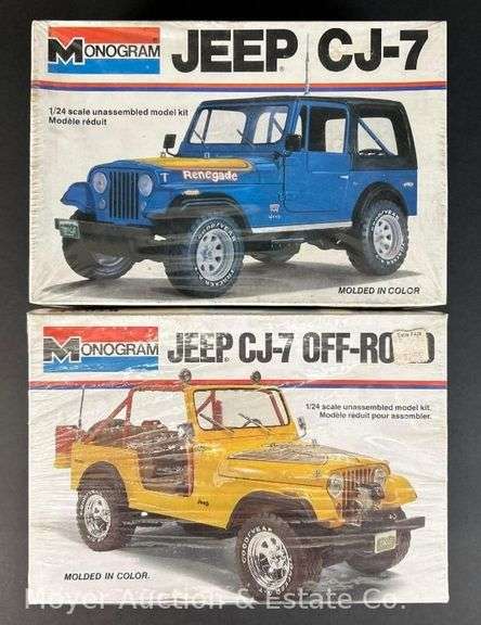 (2) Monogram Jeep Plastic Model Kits, Sealed in Plastic, 1/24 Scale image