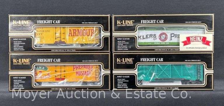 (3) K-Line Reefers and Stock Car, with Original Boxes image