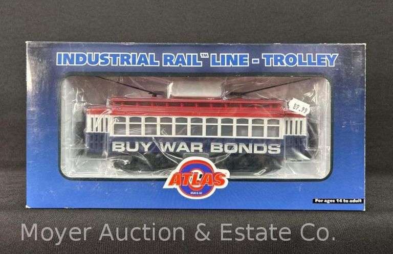 Atlas O Industrial Rail Line War Bonds Trolley, with Original Box image