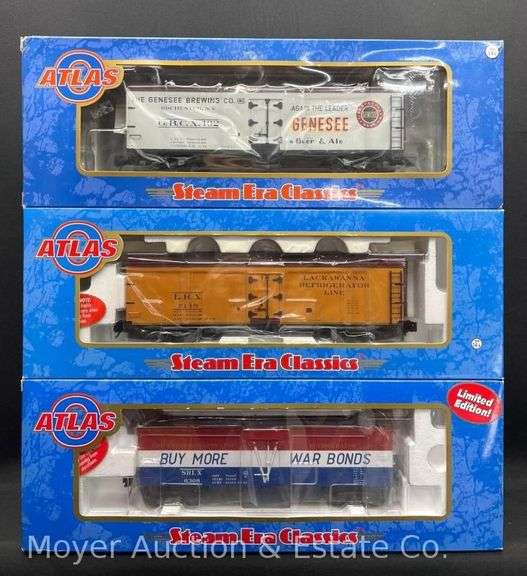 (3) Atlas O Steam Era Classics Asst. Reefer Cars, with Original Boxes image