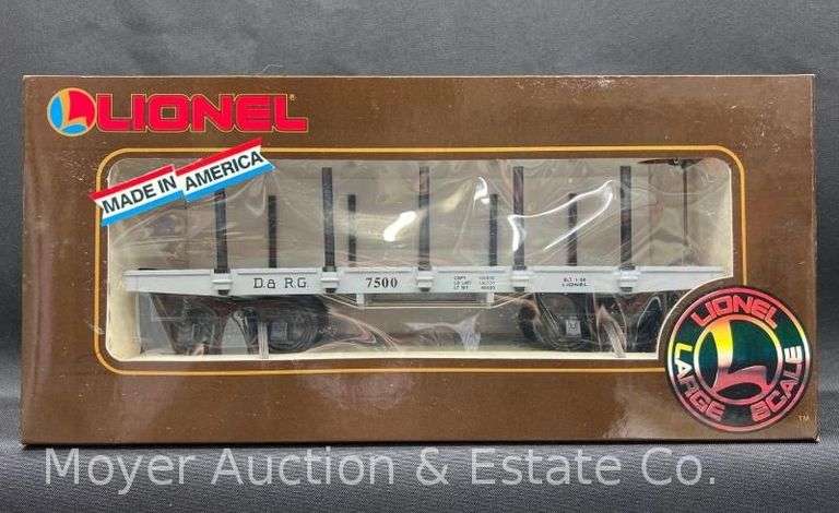 Lionel G Scale D&RG Flat Car, No. 87500, with Original Box image