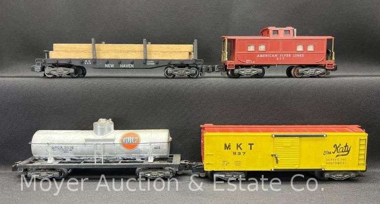 (4) American Flyer S Gauge Freight Cars, with Boxes image