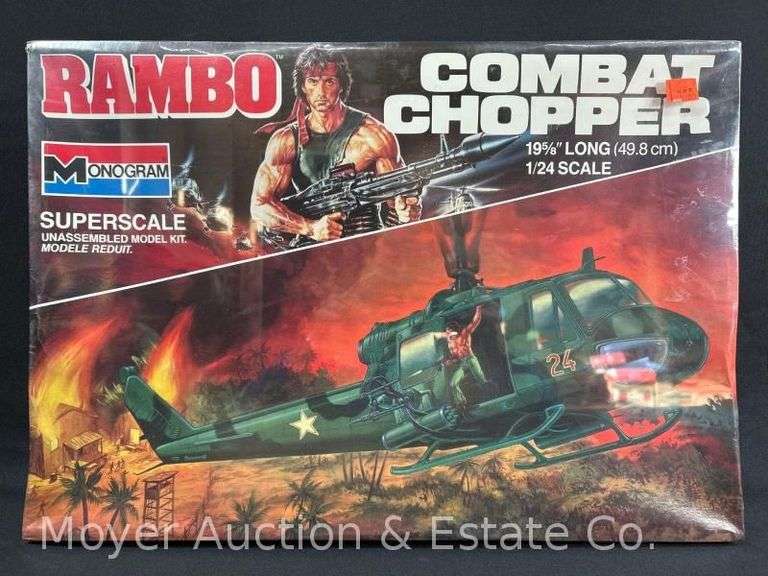 New Monogram Rambo Combat Chopper, Sealed in Original Plastic image