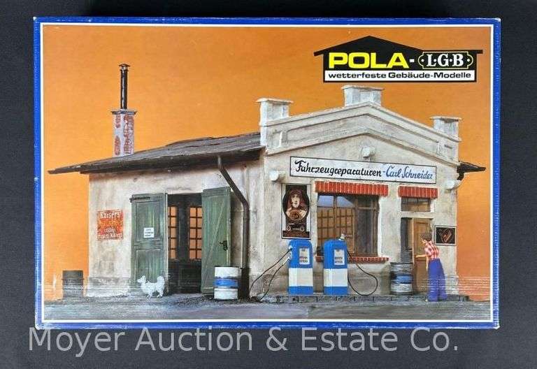Pola-LGB G Scale No. 931 Vehicle Repair Shop Building Kit, with Original Box image