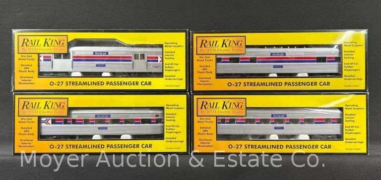 (4) RailKing Amtrak Passenger Cars, No. 6000-6003, with Original Boxes image