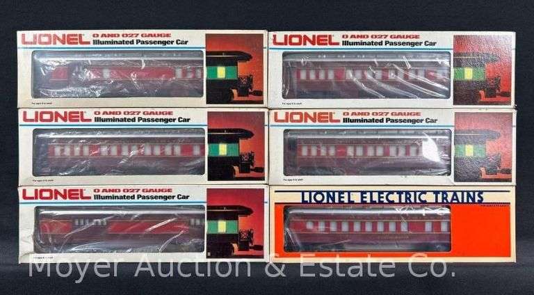 (6) Lionel Chicago & Alton Passenger Cars, No. 9554-9558 and 9599, with Original Boxes image