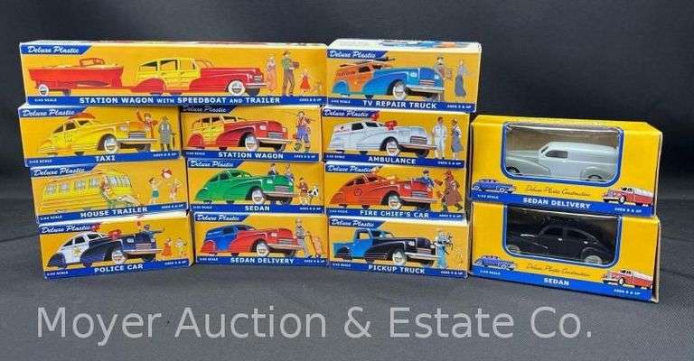 Group of Dimestore Dreams 1:43 Scale Plastic Vehicles, with Original Boxes image