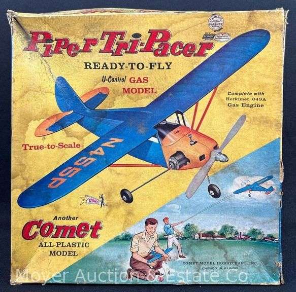Comet Model Piper Tri-Pacer Ready-to-Fly Gas Model Airplane, with Original Box image