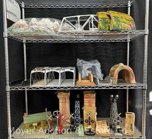 Group of Asst. Signals, Tin Plate Station, Beacons, Light Towers, Bridges, Etc. Most Marx image