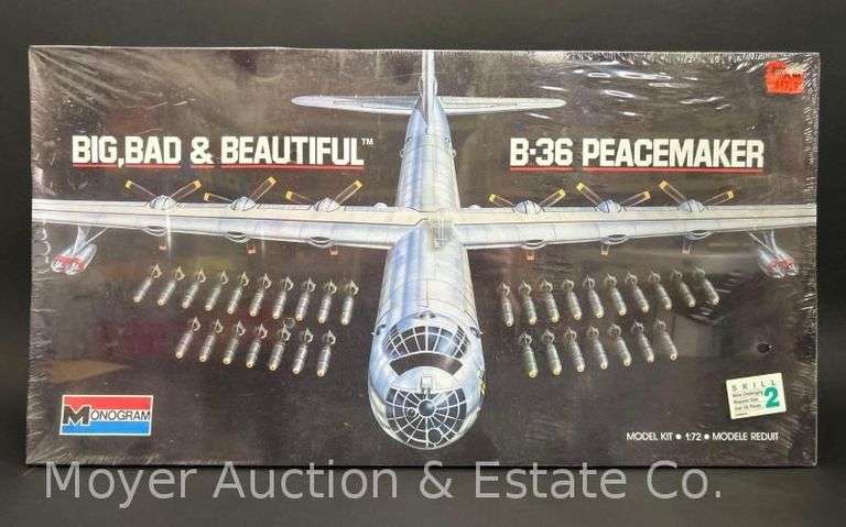 Monogram B-36 Peacemaker Plastic Model Kit, Sealed in Plastic, 1/72 Scale image