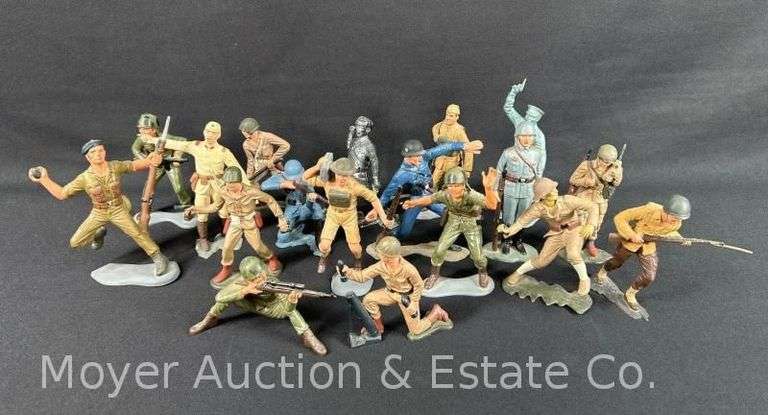 (18) Marx and Tim-Mee WWII Army Men, 6" Tall image