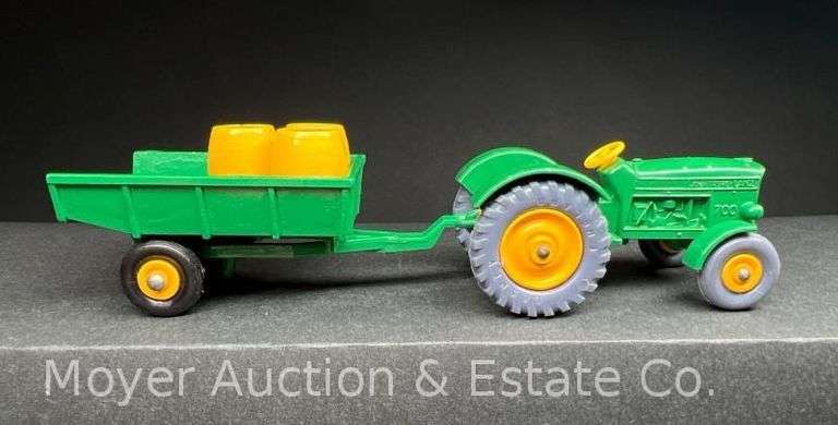 Lesney Matchbox No. 50 John Deere Tractor and No. 51 Farm Tipping Trailer image
