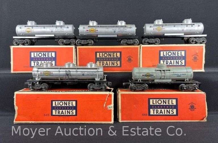 (5) Lionel Tank Cars, No. (3)6465, 1005 and 6415, with Original Boxes image