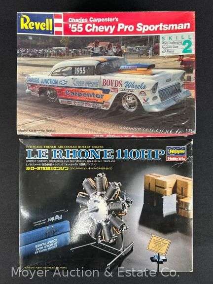 Revell '55 Chevy and Hasegawa Le Rhone Plastic Model Kits image