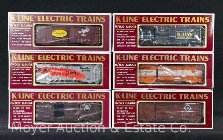 (6) K-Line Box Cars, with Original Boxes image