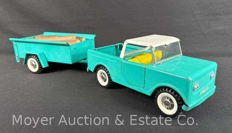 Structo Pressed Steel Truck and Trailer, 22" Long Overall image