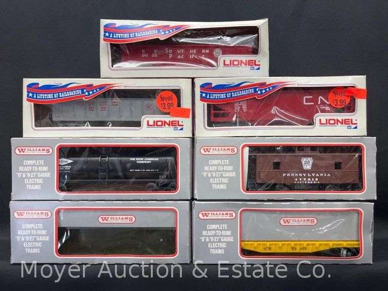 (4) Williams and (3) Lionel Freight Cars, with Original Boxes image