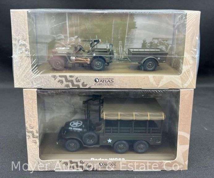 (2) Editions Atlas Die-Cast Military Vehicles, with Original Boxes image