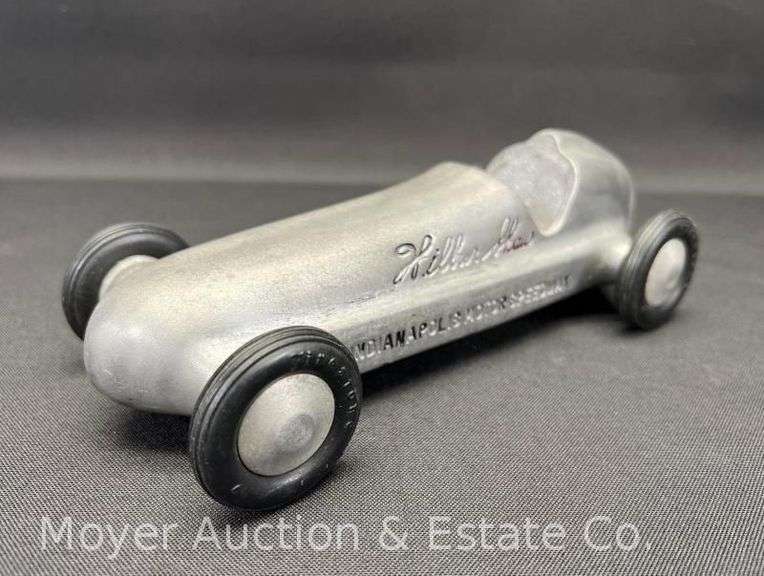 Wilbur Shaw Cast Aluminum Toy Race Car, 9" Long image