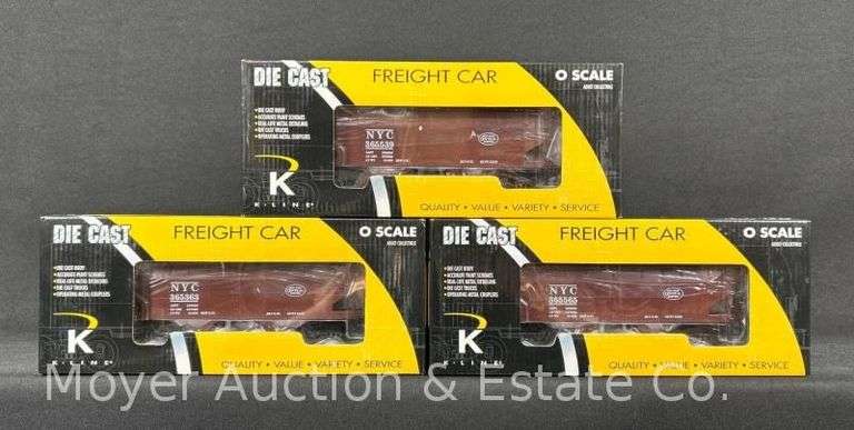 (3) K-Line Die-Cast NCY 2-Bay Hoppers, No. K6251-1752, with Original Boxes image