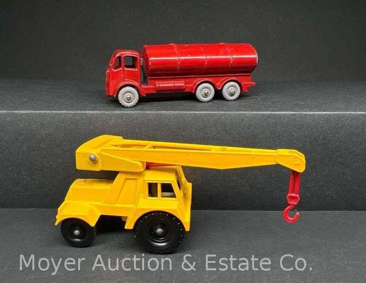 Lesney Matchbox No. 11 ERF Petrol Tanker and Taylor Jumbo Crane image