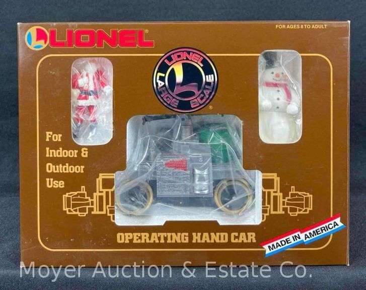 Lionel G Scale Santa and Snowman Hand Car, No. 87203, with Original Box image