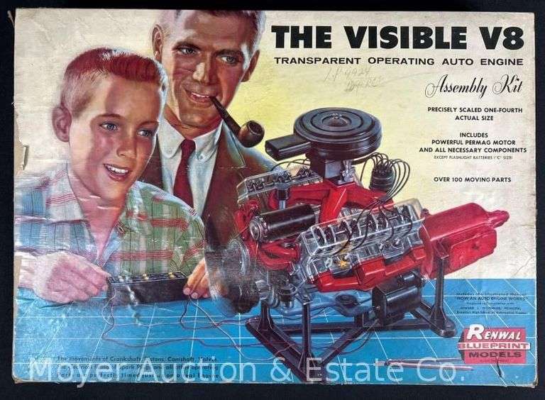 Renwal Blueprint Models"The Visible V8 Engine" Plastic Model Kit image