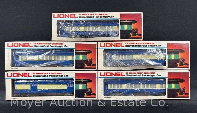 (5) Lionel Blue Comet Passenger Cars, No. 9536-9540, with Original Boxes image