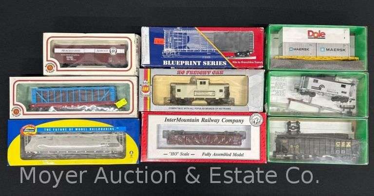 (9) Asst. HO Scale Freight Cars, with Original Boxes image