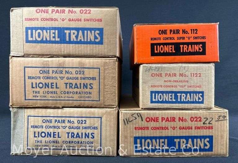 Group of Lionel Switches, with Original Boxes image