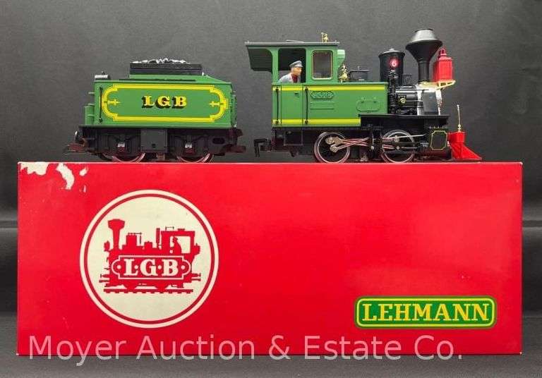 LGB G Scale Steam Locomotive and Tender, No. 2017D, with Original Box image