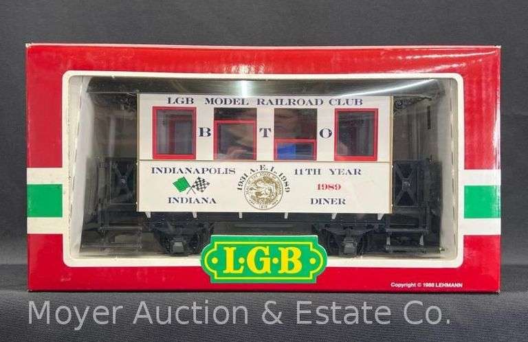 LGB 1989 Model Railroad Club Passenger Car, No. 3007CC, "G" Scale, with Original Box image