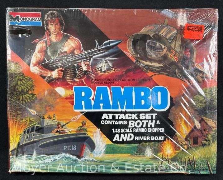 New Monogram Rambo Combat Chopper, Sealed in Original Plastic image