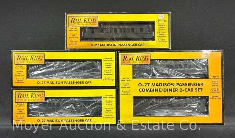 (5) RailKing New York Central Passenger Cars, No. 6211-6214, with Original Boxes image