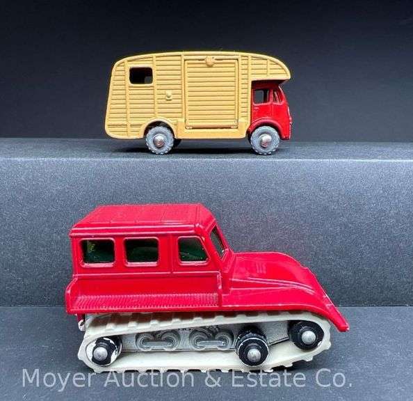 Lesney Matchbox No. 35 ERF Marshall Horsebox and Snow-Trac Tractor image