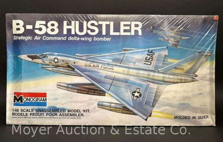 Monogram B-58 Hustler Plastic Model Kit, Sealed in Plastic, 1/48 Scale image