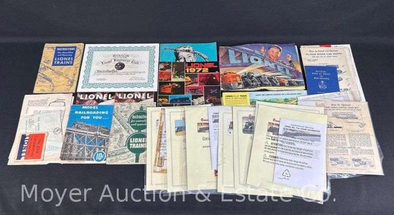 Group of Asst. Lionel and Model Railroad Paper, Ephemera, Catalogs, Manuals, Etc. image